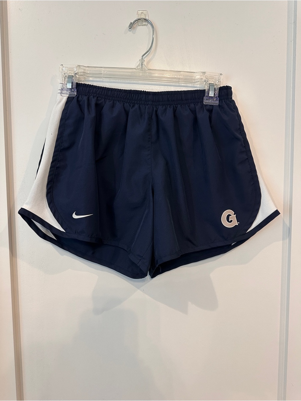 Georgetown University Nike Women's Navy with White Trim Athletic Shorts